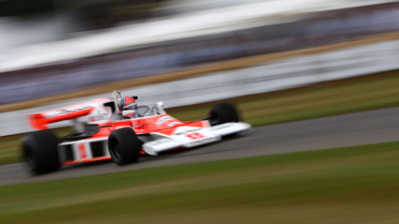 www.sutton-images.com Emerson Fittipaldi (BRA) McLaren M23 at Goodwood Festival of Speed, Goodwood, England, 30 June - 2 July 2017. © Sutton Images