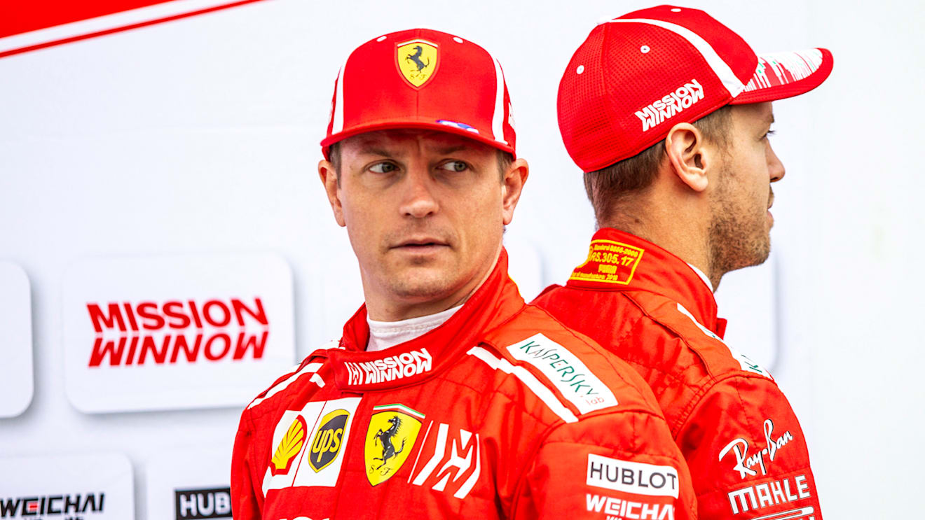 CIRCUIT OF THE AMERICAS, UNITED STATES OF AMERICA - OCTOBER 18: Kimi Raikkonen, Ferrari and Sebastian Vettel, Ferrari during the United States GP at Circuit of the Americas on October 18, 2018 in Circuit of the Americas, United States of America. (Photo by Manuel Goria / Sutton Images)