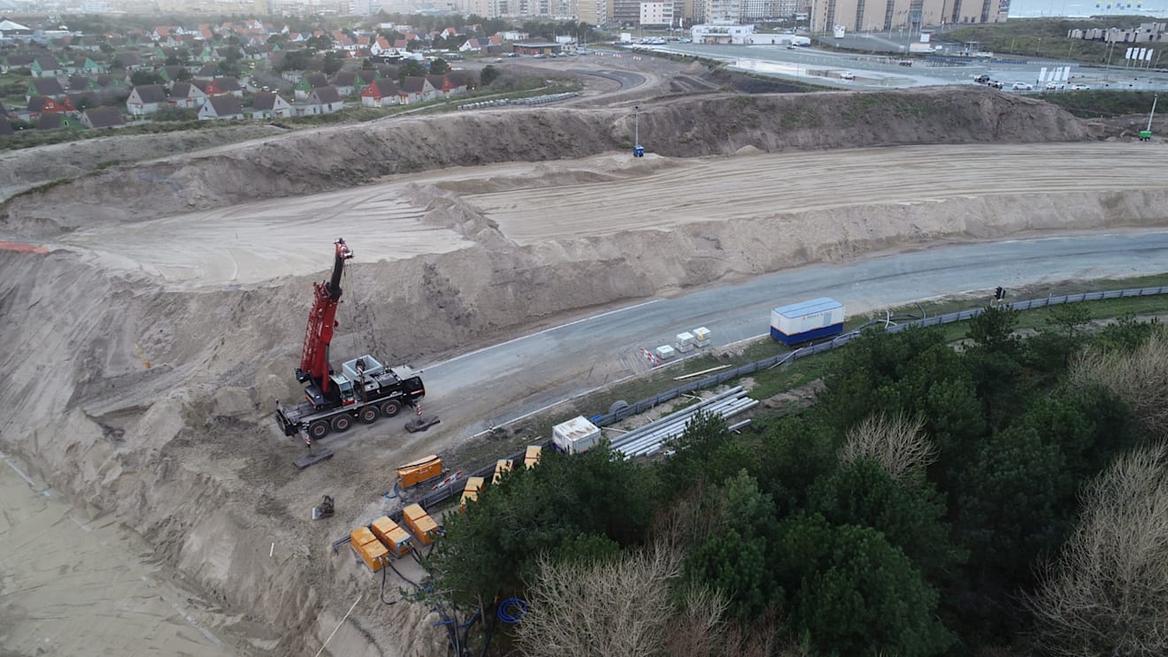 Construction of circuit updates at Zandvoort, host of the 2020 Dutch Grand Prix, December 2019. © Jarno Zaffelli / Dromo