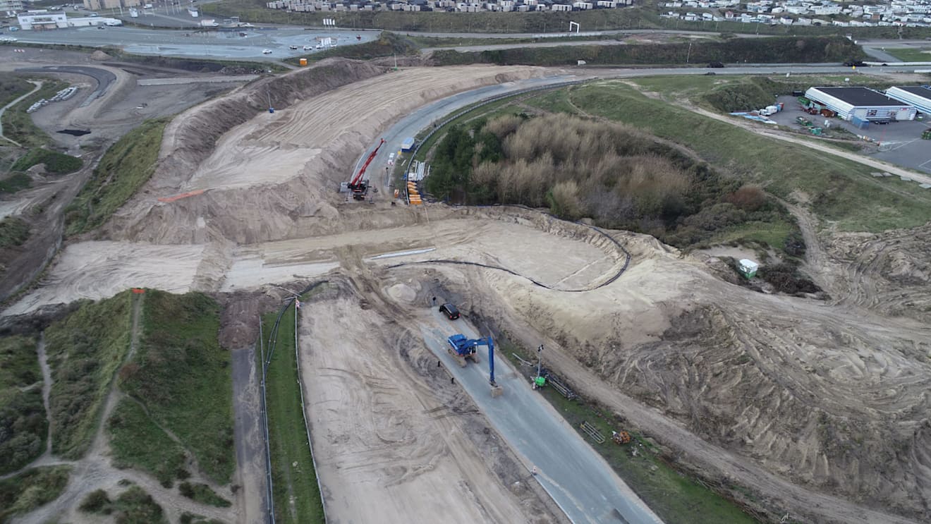 Construction of circuit updates at Zandvoort, host of the 2020 Dutch Grand Prix, December 2019. © Jarno Zaffelli / Dromo