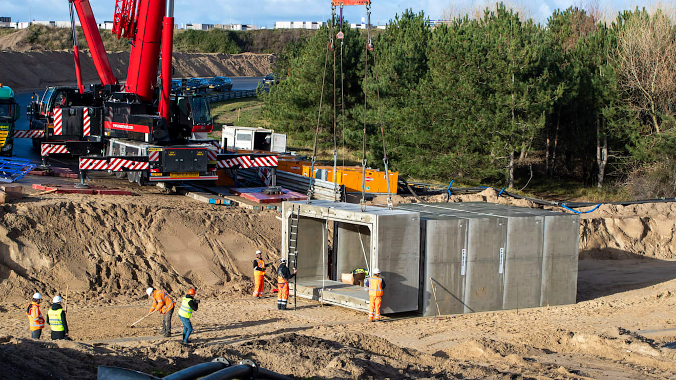 Construction of circuit updates at Zandvoort, host of the 2020 Dutch Grand Prix, December 2019. © Chris Schotanus