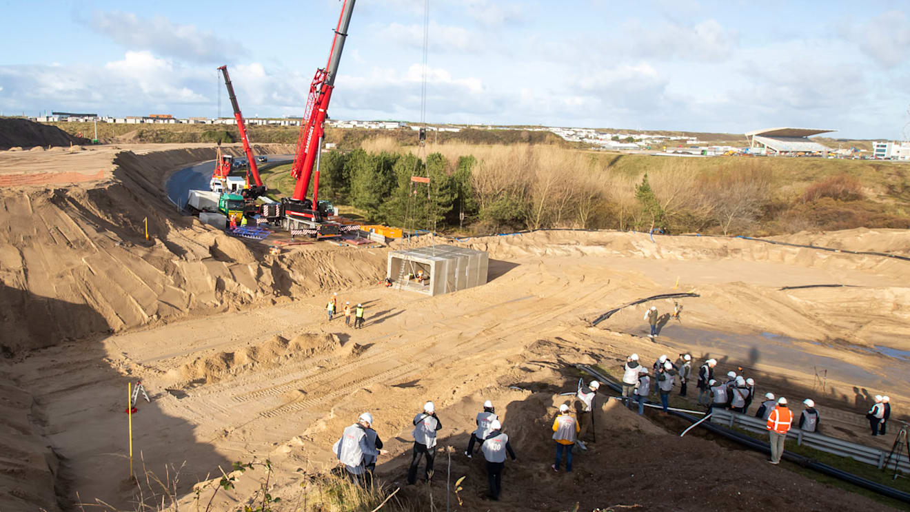 Construction of circuit updates at Zandvoort, host of the 2020 Dutch Grand Prix, December 2019. © Chris Schotanus