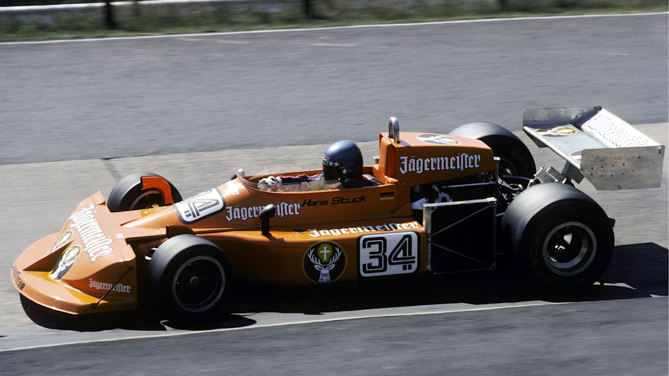 Hans-Joachim Stuck, March 761, retired on the opening lap of the race with a broken clutch. German Grand Prix, Rd 10, Nurburgring, 1 August 1976. © Sutton Motorsport Images