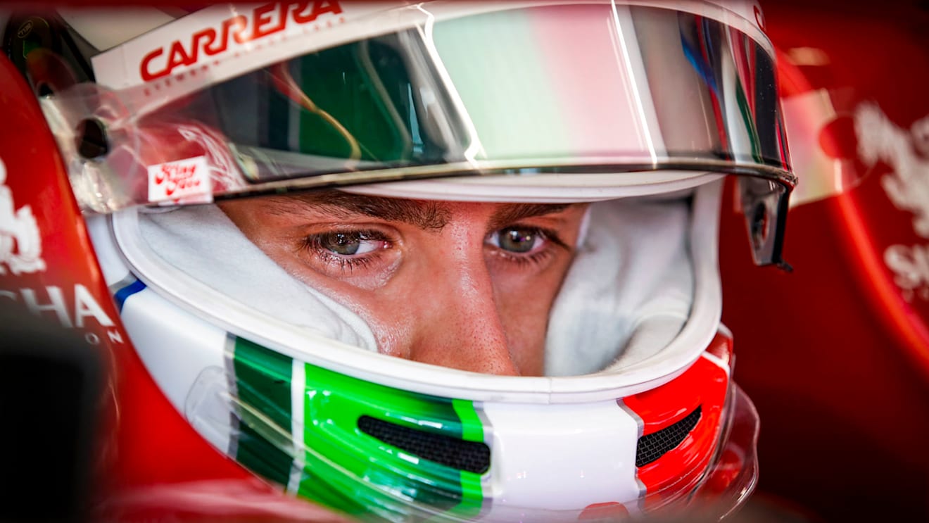 GIOVINAZZI Antonio (ita), Alfa Romeo Racing ORLEN C39, portrait helmet, casque, during the Formula 1 Aramco Gran Premio De Espana 2020, Spanish Grand Prix, from August 14 to 16, 2020 on the Circuit de Barcelona-Catalunya, in Montmelo, near Barcelona, Spain - Photo Florent Gooden / DPPI