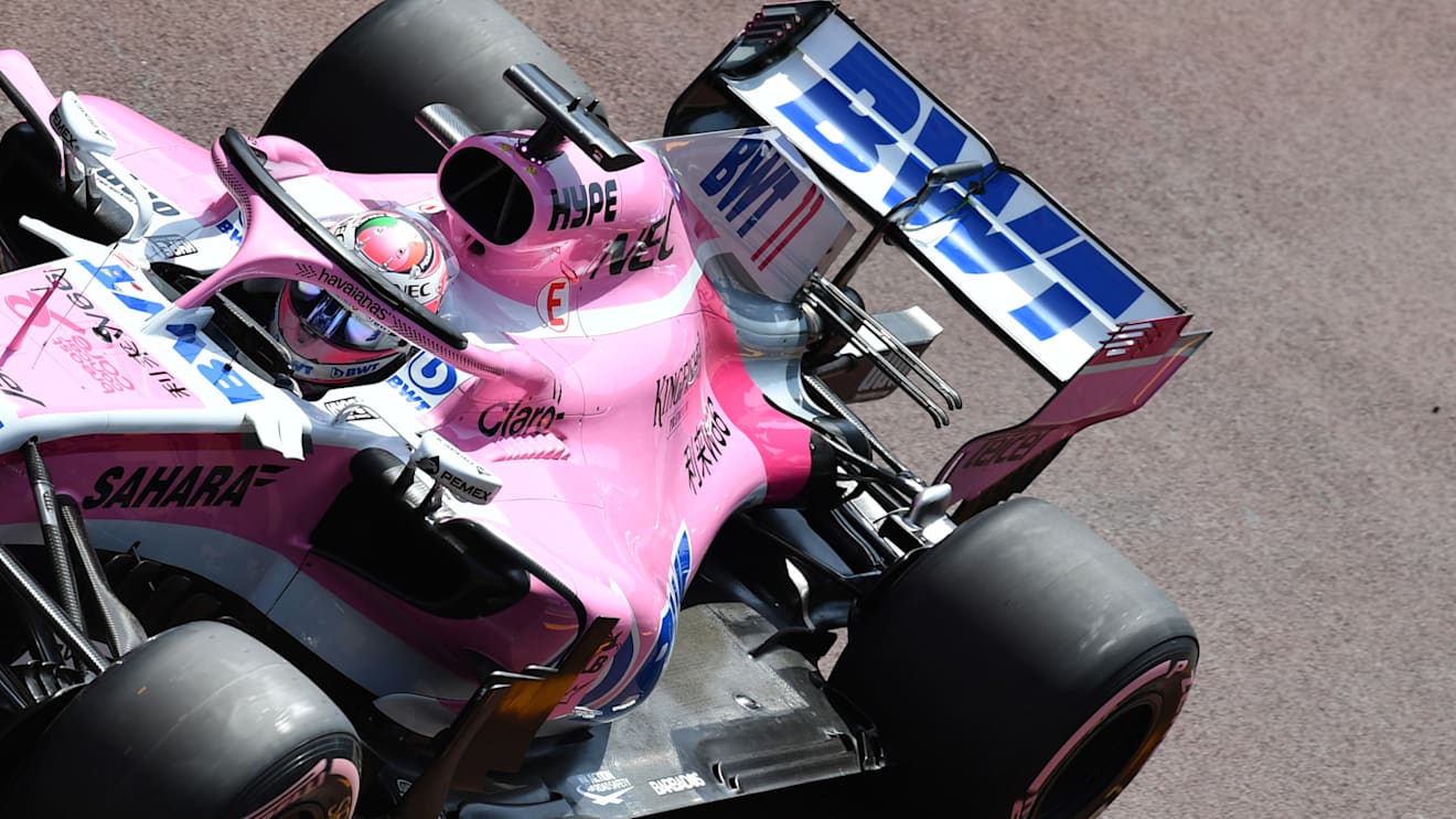 Force India's twin T-wing set-up was clearly visible ahead of the rear wing. ©