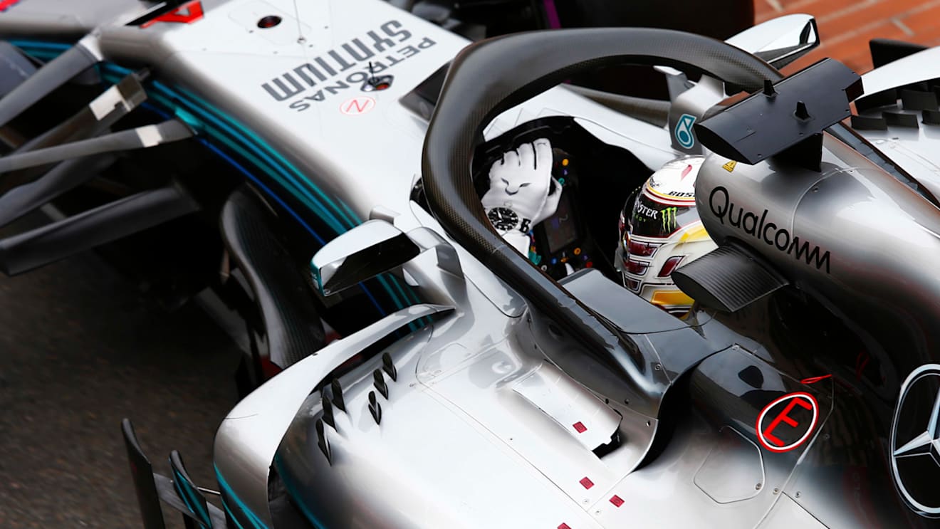 The flow conditioners on the top of the W09's sidepods show the detail Mercedes have gone to. © Motorsport Images