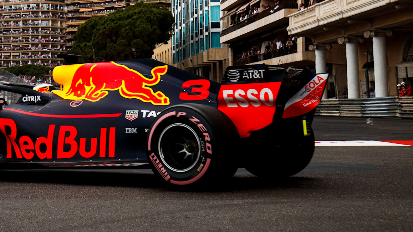 Red Bull's Monaco rear wing 'in the flesh'. © Motorsport Images
