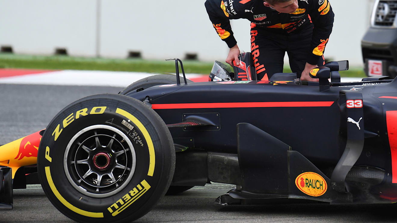 The barge board arrangement on last year's RB13 appears much more basic when compared to this year's machine. © Sutton Images