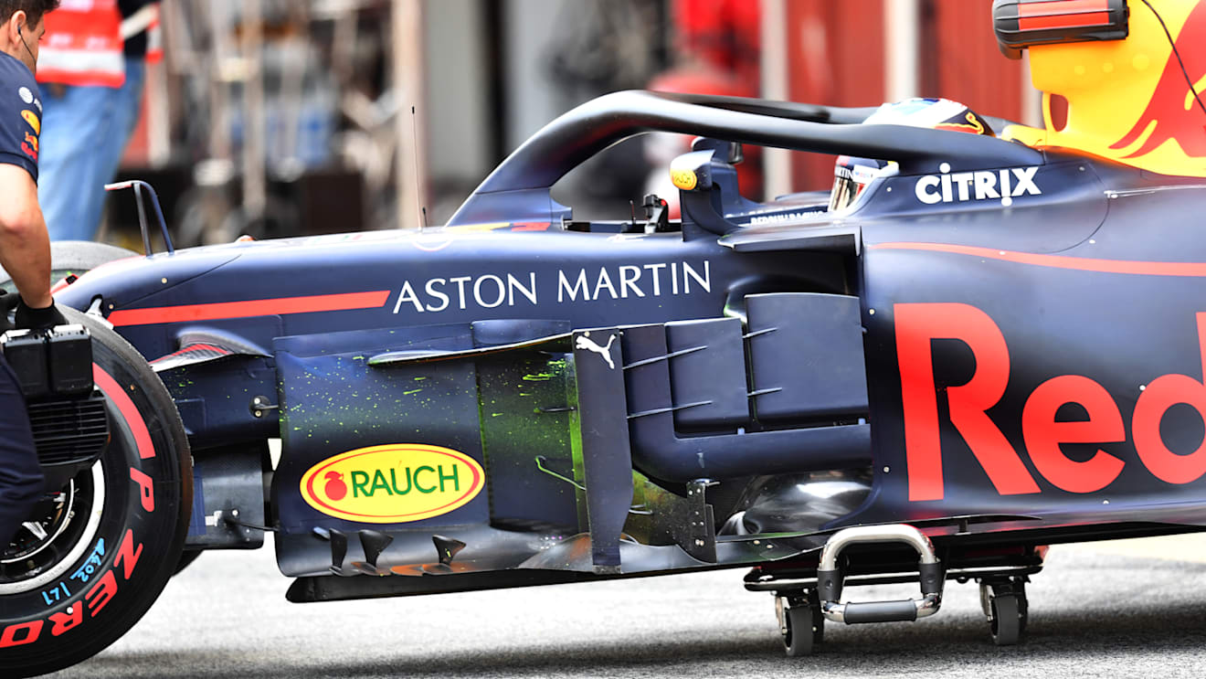 Red Bull used flo-vis paint on their barge boards during testing to try to get a better understanding of airflow. © Sutton Images