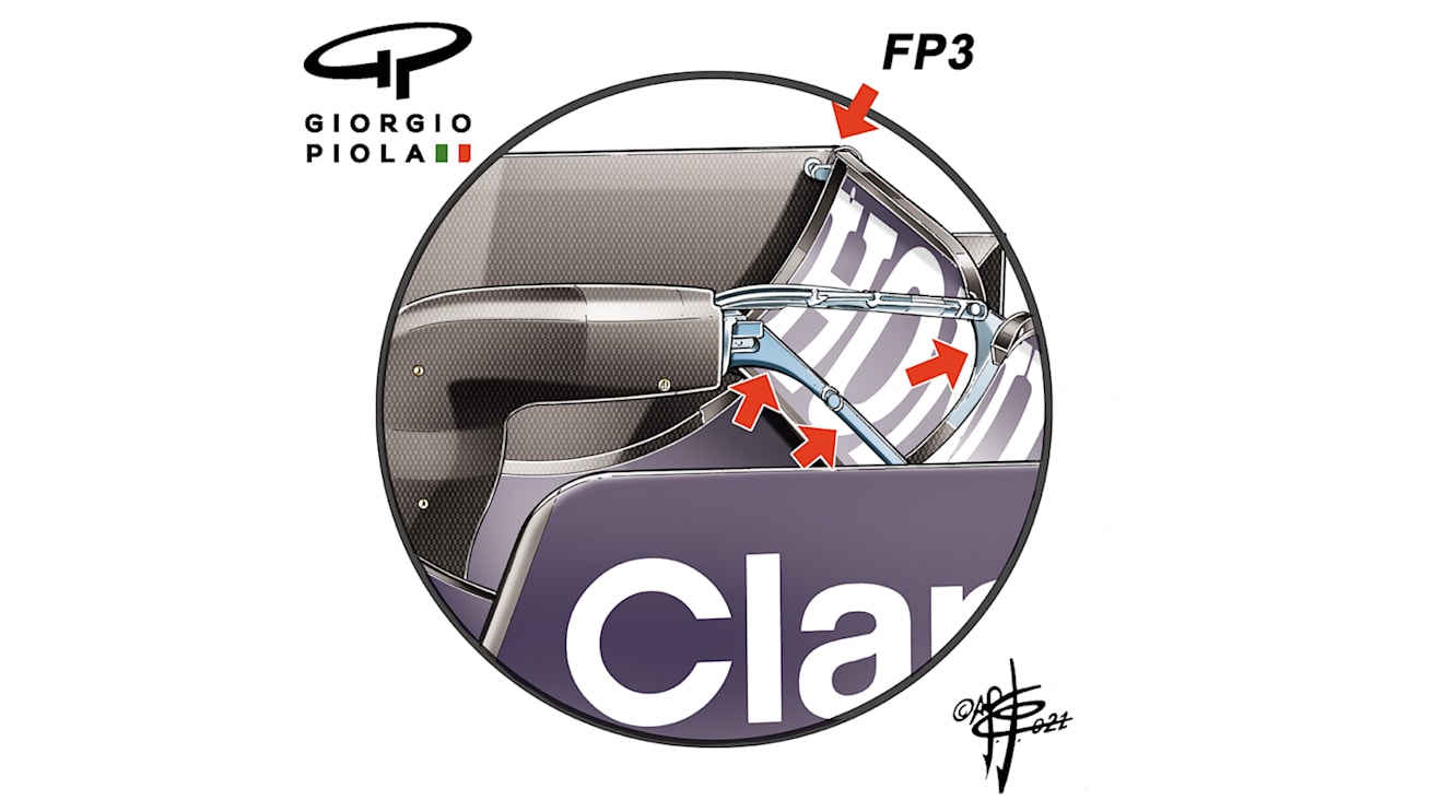 Red Bull strengthened their DRS mounting points for FP3