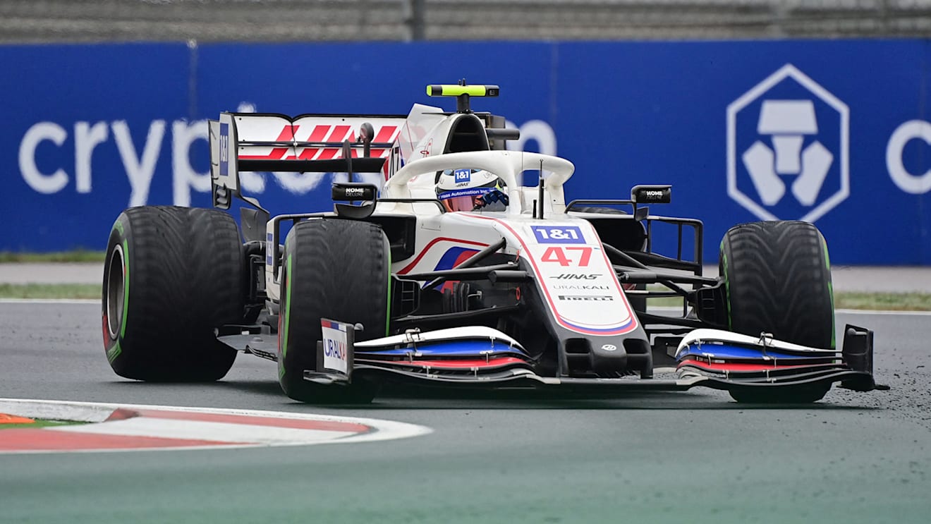 Haas' German driver Mick Schumacher drives during the Formula One Grand Prix of Turkey at the Intercity Istanbul Park in Istanbul on October 10, 2021. (Photo by ANDREJ ISAKOVIC / AFP) (Photo by ANDREJ ISAKOVIC/AFP via Getty Images)