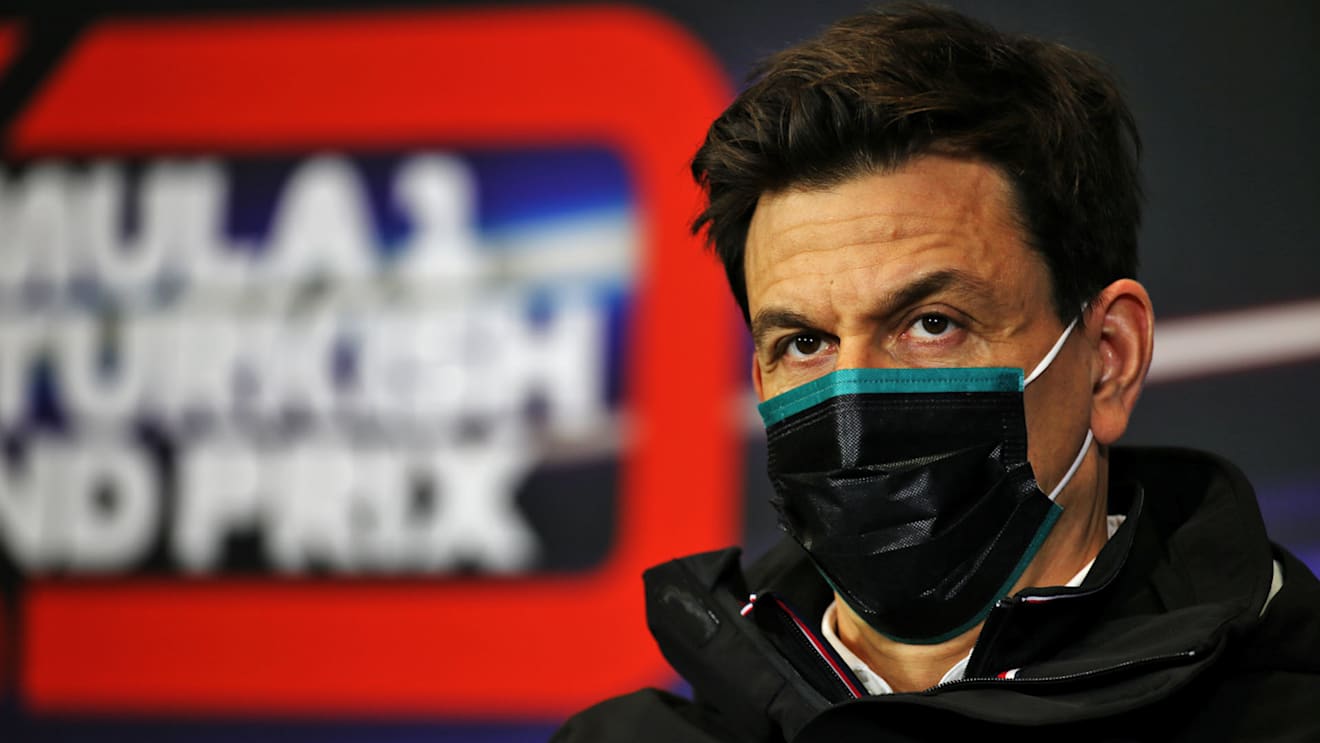 Toto Wolff (GER) Mercedes AMG F1 Shareholder and Executive Director in the FIA Press Conference.
13.11.2020 Formula 1 World Championship, Rd 14, Turkish Grand Prix, Istanbul, Turkey, Practice Day.
- www.xpbimages.com, EMail: requests@xpbimages.com © Copyright: 
FIA Pool Image for Editorial Use Only