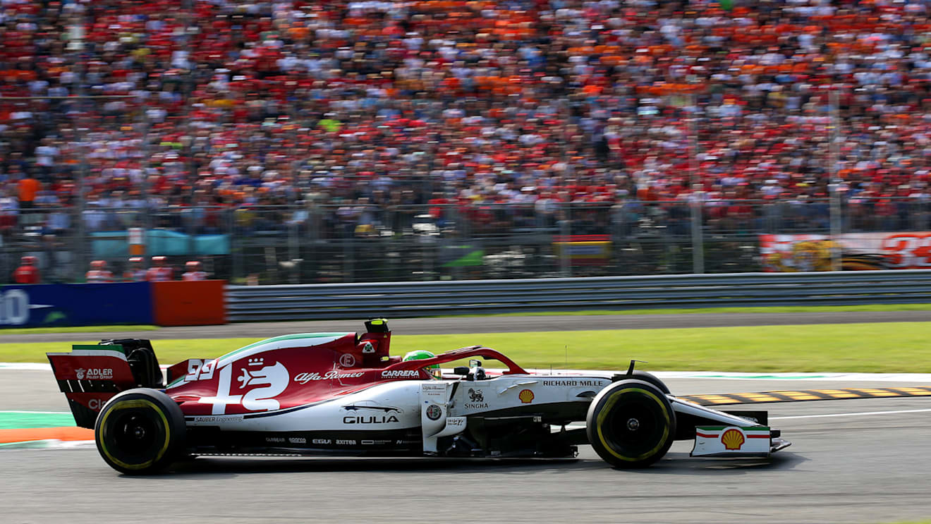 Antonio Giovinazzi (ITA) Alfa Romeo Racing 
08.09.2019. Formula 1 World Championship, Rd 14, Italian Grand Prix, Monza, Italy, Race Day.
- www.xpbimages.com, EMail: requests@xpbimages.com - copy of publication required for printed pictures. Every used picture is fee-liable. © Copyright: Batchelor / XPB Images