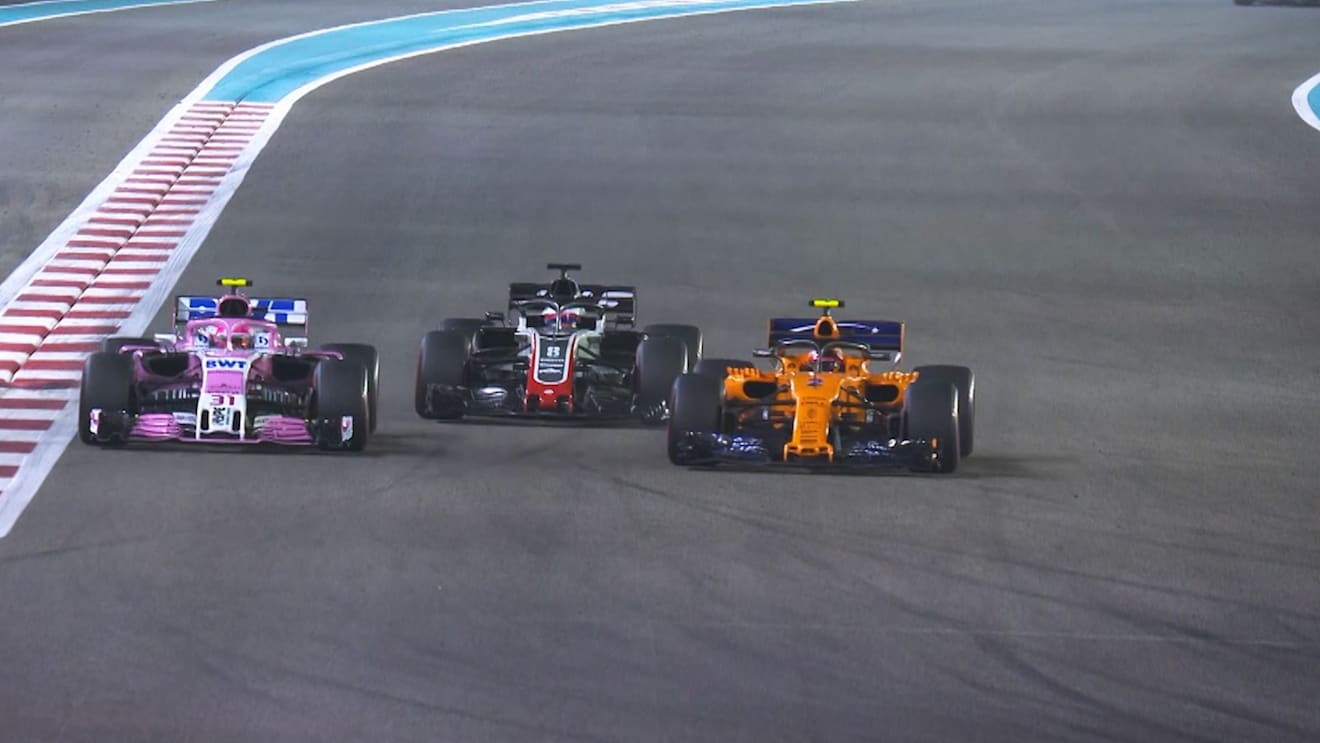 RACE: Vandoorne emerges ahead after three-way scrap with Grosjean and Ocon