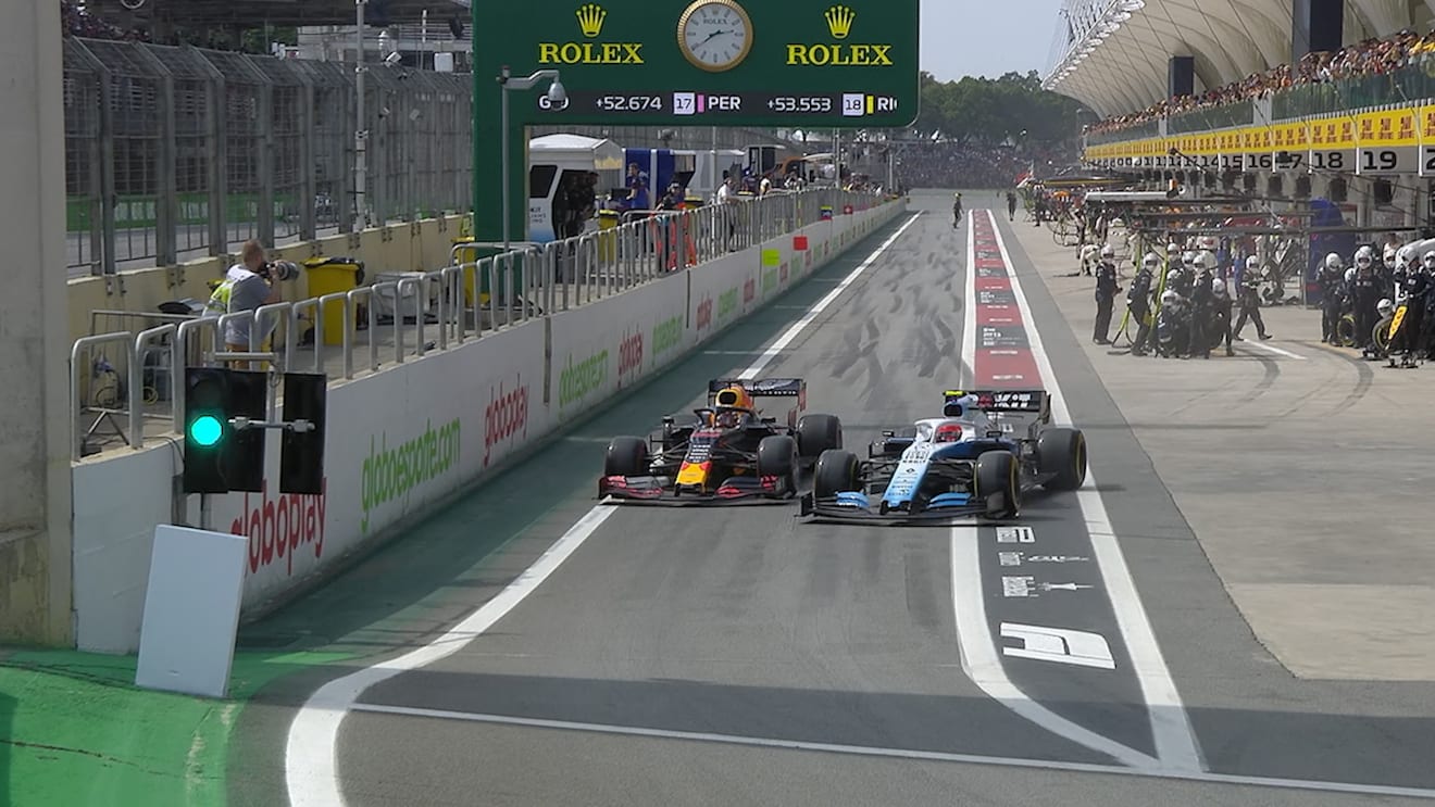 BRAZILIAN GP: Kubica and Verstappen almost collide in pit lane