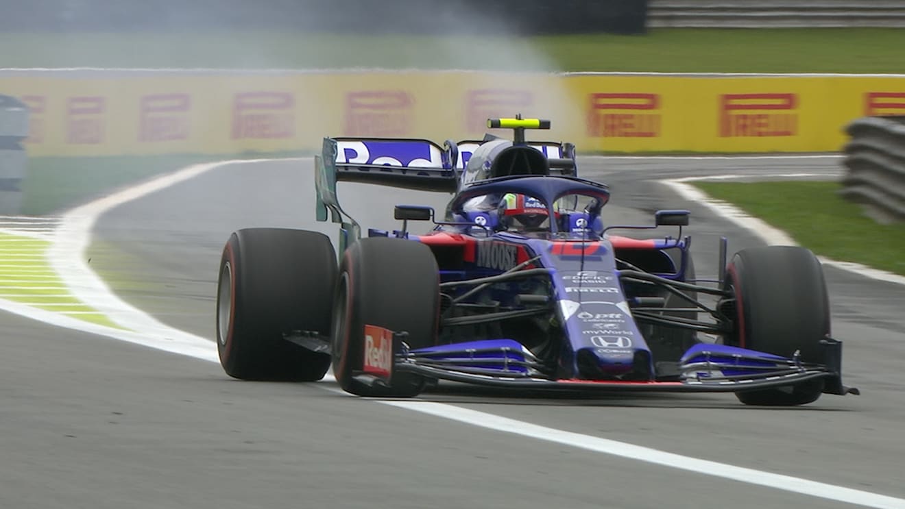 FP2: Engine problem brings Gasly to a smoky halt