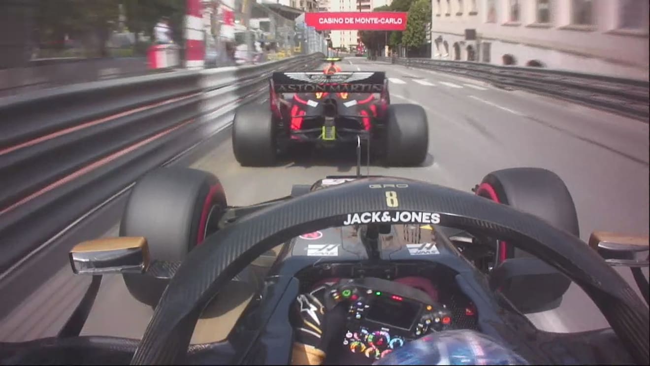 QUALIFYING: Grosjean almost runs into the rear of Gasly