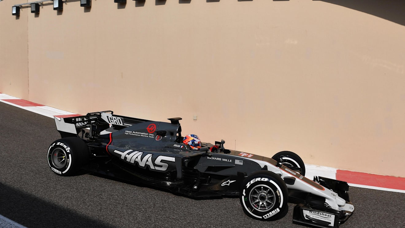 Romain Grosjean (FRA) Haas VF-17 at Formula One Testing, Day One, Yas Marina Circuit, Abu Dhabi, UAE, Tuesday 28 November 2017. © Mark Sutton/Sutton Images