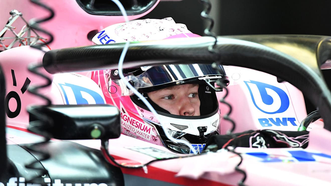 Nikita Mazepin (RUS) Force India VJM10 at Formula One Testing, Day One, Yas Marina Circuit, Abu Dhabi, UAE, Tuesday 28 November 2017. © Mark Sutton/Sutton Images