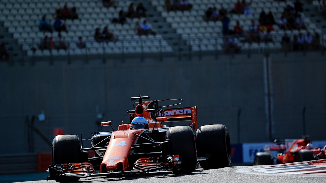 Fernando Alonso (ESP) McLaren MCL32 at Formula One World Championship, Rd20, Abu Dhabi Grand Prix, Practice, Yas Marina Circuit, Abu Dhabi, UAE, Friday 24 November 2017. © Kym Illman/Sutton Images