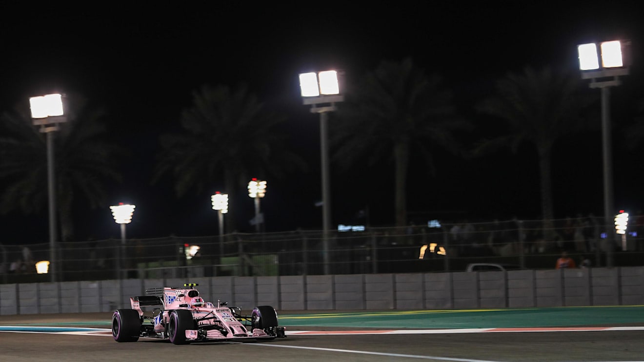 Esteban Ocon (FRA) Force India VJM10 at Formula One World Championship, Rd20, Abu Dhabi Grand Prix, Practice, Yas Marina Circuit, Abu Dhabi, UAE, Friday 24 November 2017. © Kym Illman/Sutton Images