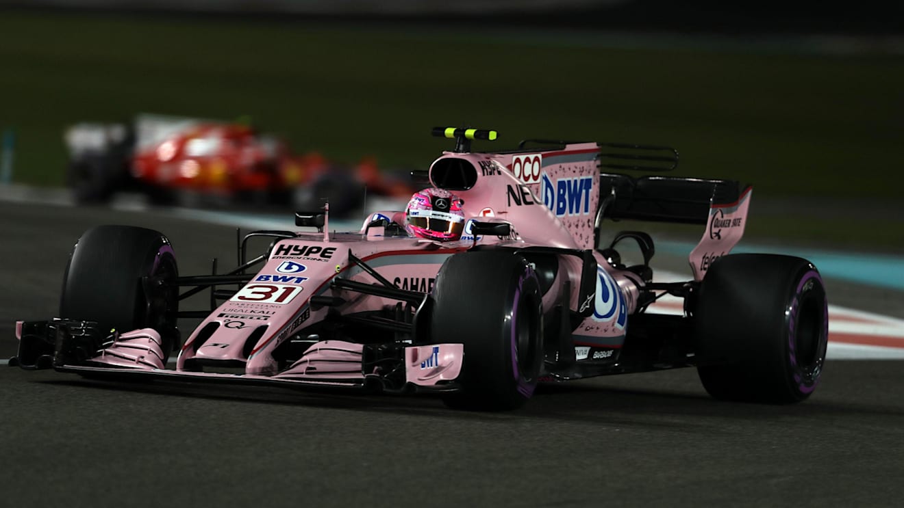 Esteban Ocon (FRA) Force India VJM10 at Formula One World Championship, Rd20, Abu Dhabi Grand Prix, Practice, Yas Marina Circuit, Abu Dhabi, UAE, Friday 24 November 2017. © Manuel Goria/Sutton Images