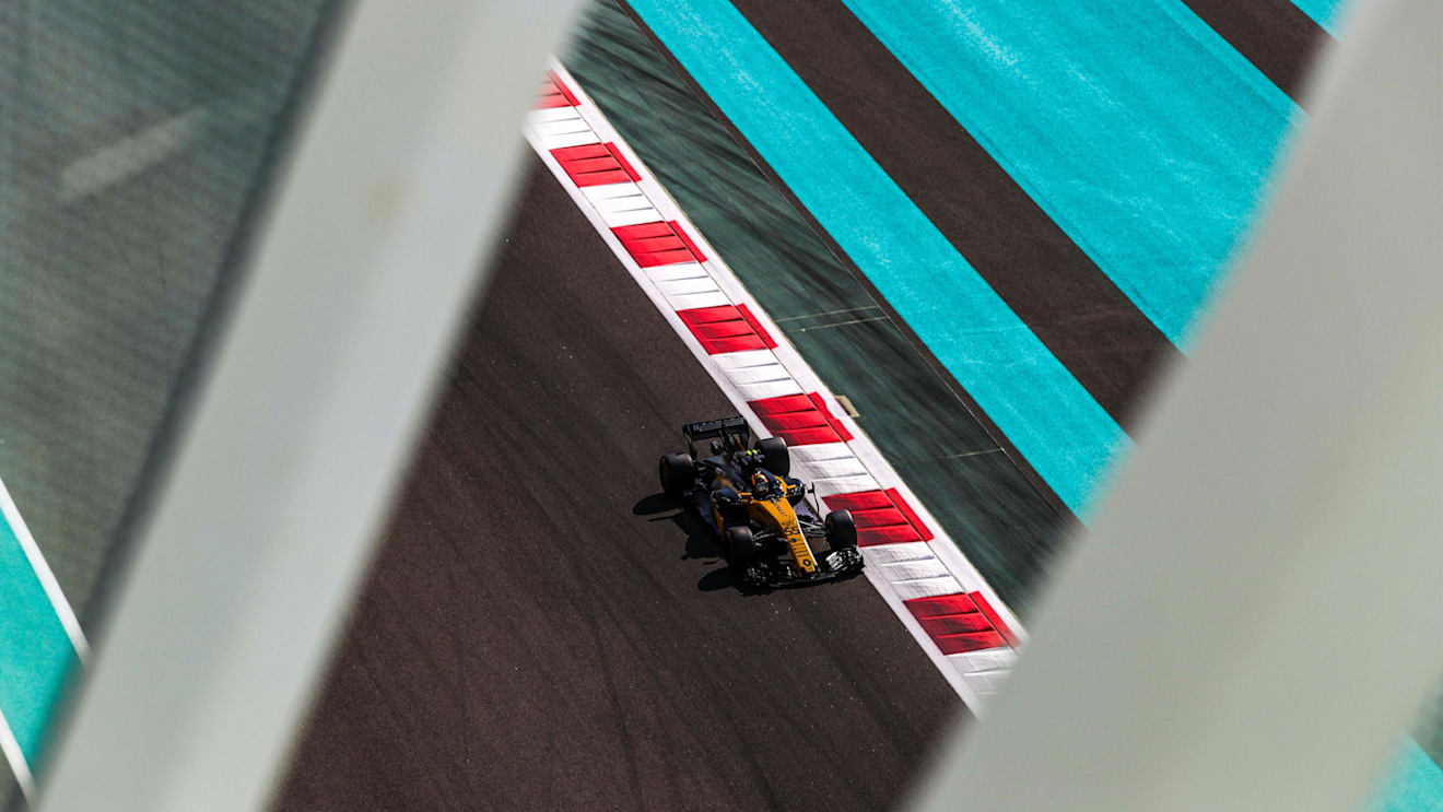 Carlos Sainz (ESP) Renault Sport F1 Team RS17 at Formula One World Championship, Rd20, Abu Dhabi Grand Prix, Practice, Yas Marina Circuit, Abu Dhabi, UAE, Friday 24 November 2017. © Manuel Goria/Sutton Images