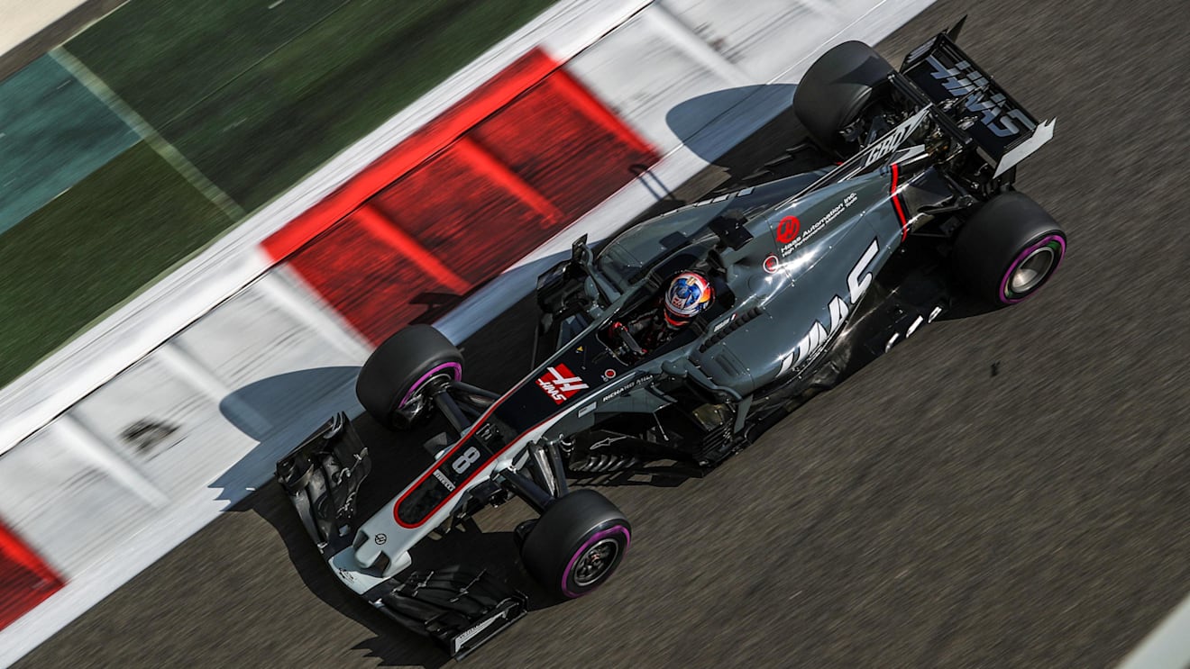 Romain Grosjean (FRA) Haas VF-17 at Formula One World Championship, Rd20, Abu Dhabi Grand Prix, Practice, Yas Marina Circuit, Abu Dhabi, UAE, Friday 24 November 2017. © Manuel Goria/Sutton Images