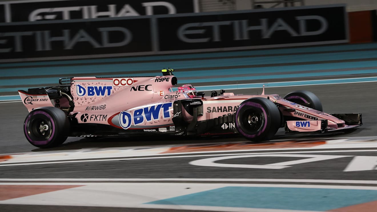 Esteban Ocon (FRA) Force India VJM10 at Formula One World Championship, Rd20, Abu Dhabi Grand Prix, Qualifying, Yas Marina Circuit, Abu Dhabi, UAE, Saturday 25 November 2017. © Lionel Ng/Sutton Images