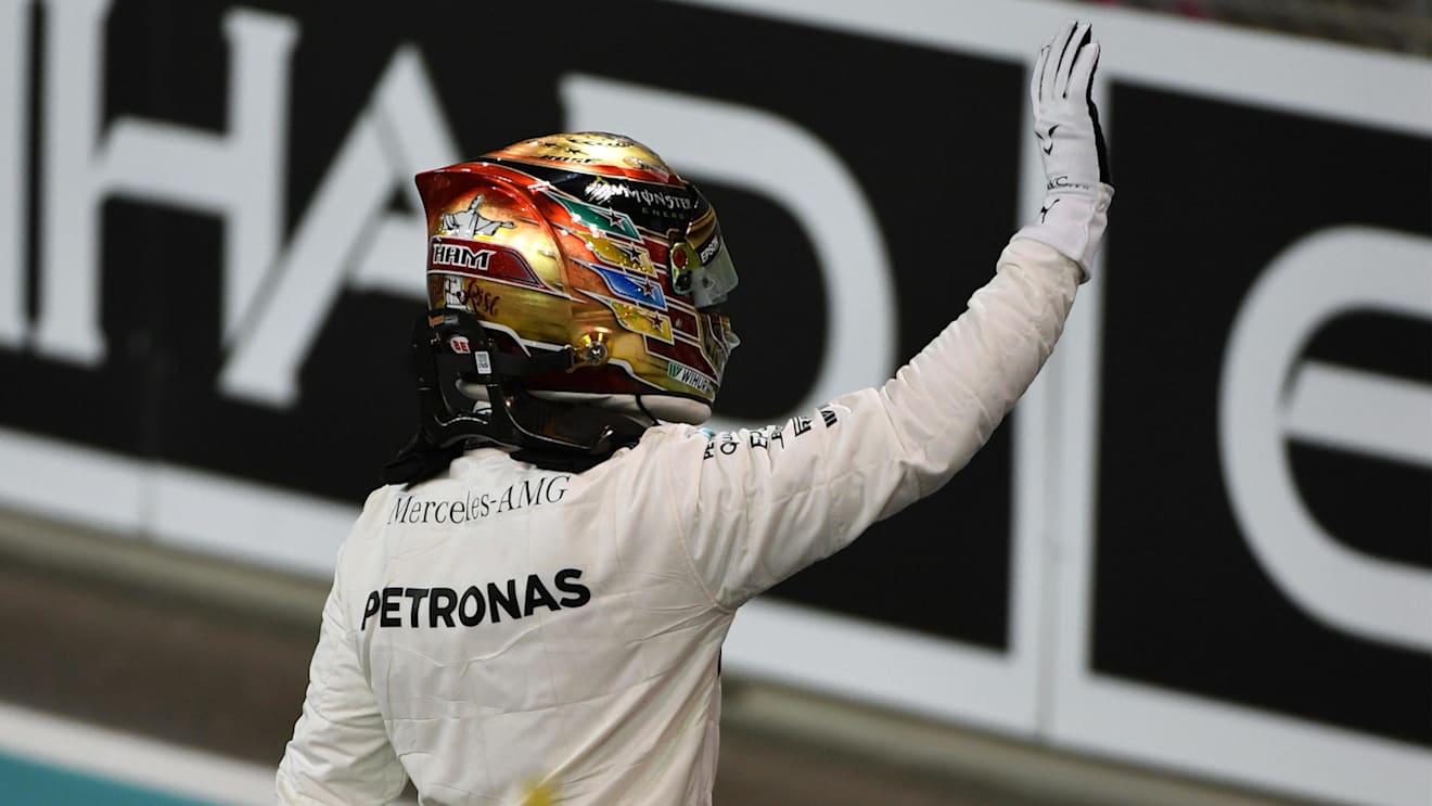 Lewis Hamilton (GBR) Mercedes AMG F1 in parc ferme at Formula One World Championship, Rd20, Abu Dhabi Grand Prix, Qualifying, Yas Marina Circuit, Abu Dhabi, UAE, Saturday 25 November 2017. © Mark Sutton/Sutton Images