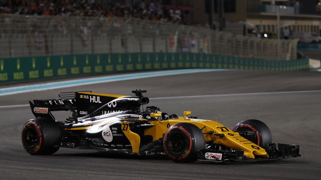 Nico Hulkenberg (GER) Renault Sport F1 Team RS17 at Formula One World Championship, Rd20, Abu Dhabi Grand Prix, Race, Yas Marina Circuit, Abu Dhabi, UAE, Sunday 26 November 2017. © Lionel Ng/Sutton Images