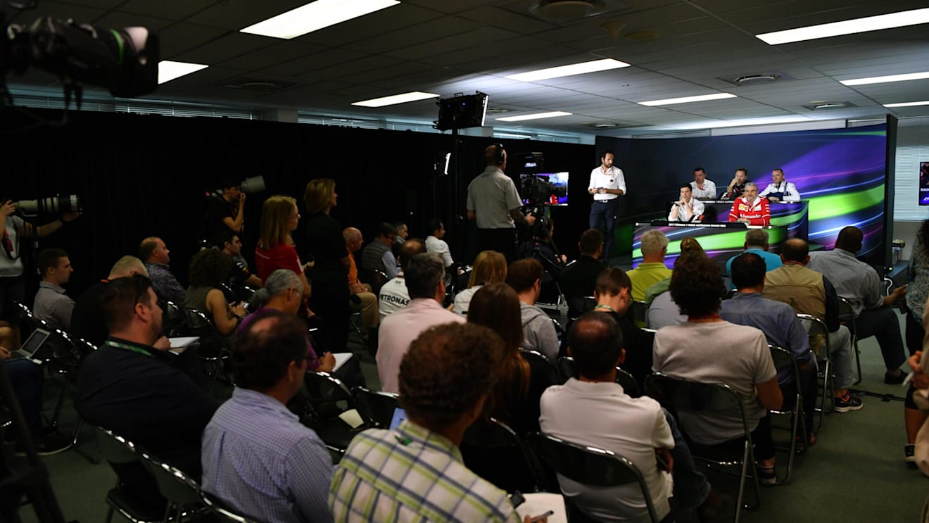 Media in the Press Conference at Formula One World Championship, Rd1, Australian Grand Prix, Practice, Albert Park, Melbourne, Australia, Friday 24 March 2017. © Sutton Motorsport Images