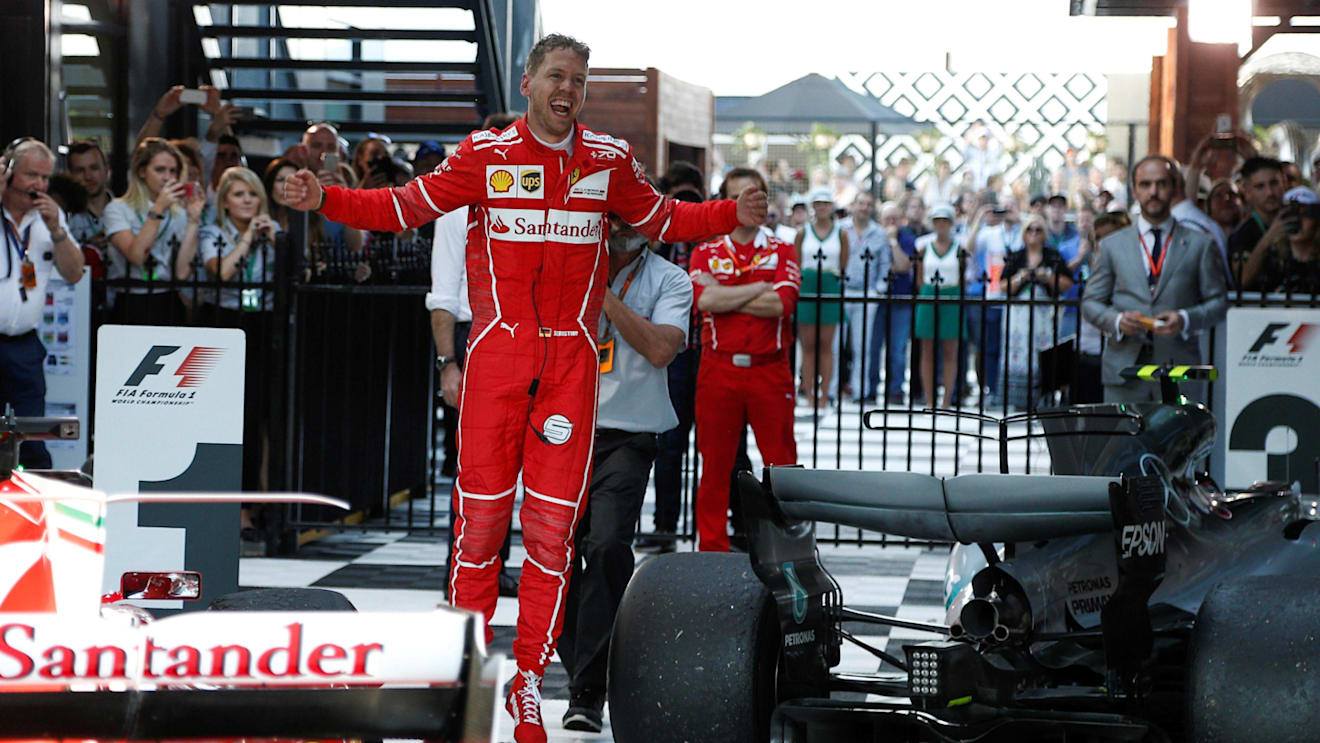 Race winner Sebastian Vettel (GER) Ferrari celebrates in parc ferme at Formula One World Championship, Rd1, Australian Grand Prix, Race, Albert Park, Melbourne, Australia, Sunday 26 March 2017. © Sutton Motorsport Images