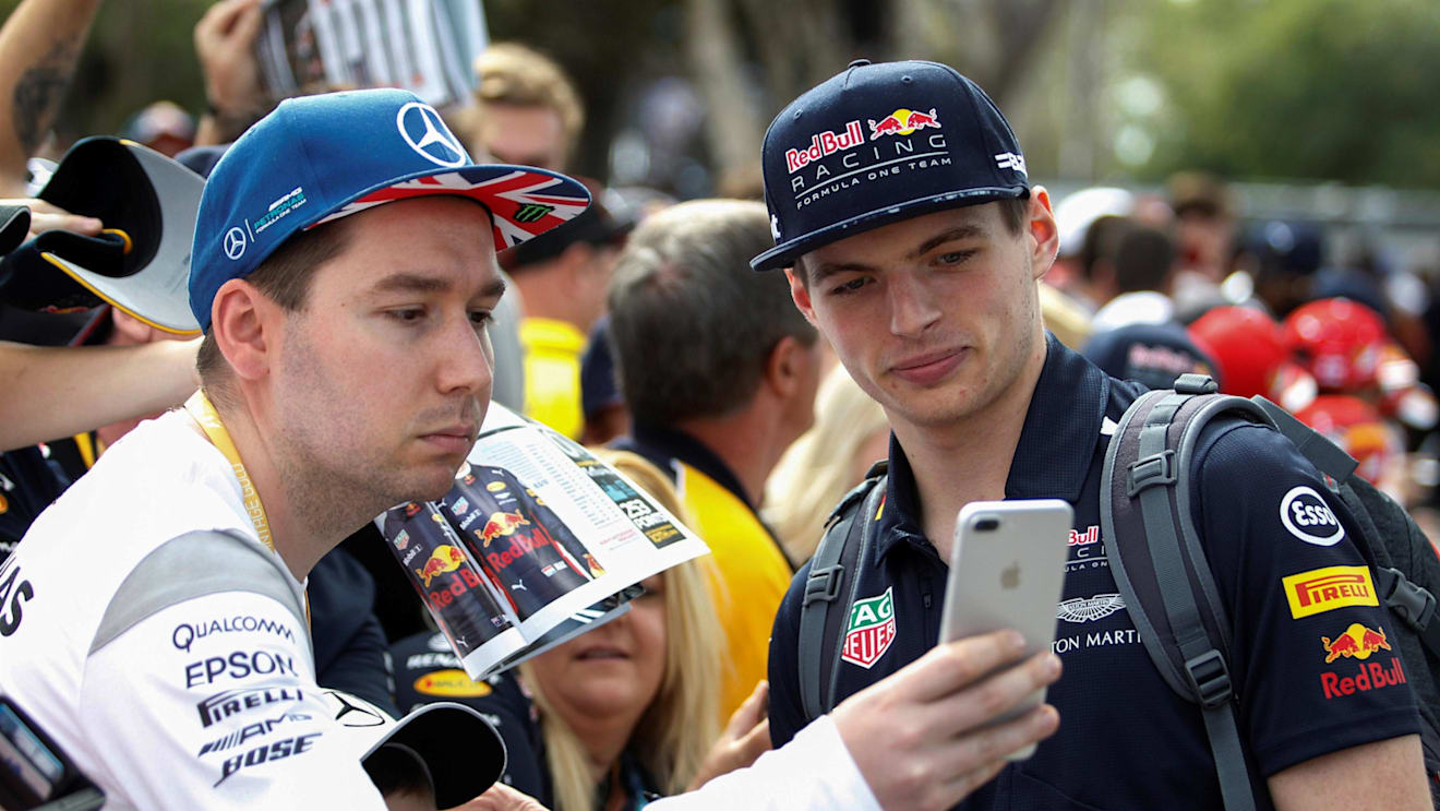 Max Verstappen (NED) Red Bull Racing fans selfie at Formula One World Championship, Rd1, Australian Grand Prix, Race, Albert Park, Melbourne, Australia, Sunday 26 March 2017. © Sutton Motorsport Images