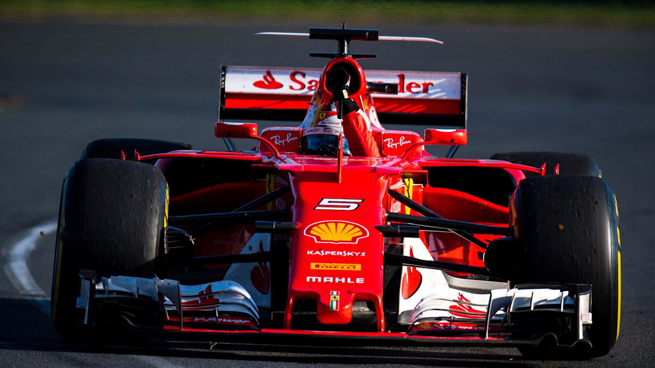 Race winner Sebastian Vettel (GER) Ferrari SF70-H celebrates at the end of the race at Formula One World Championship, Rd1, Australian Grand Prix, Race, Albert Park, Melbourne, Australia, Sunday 26 March 2017. © Sutton Motorsport Images