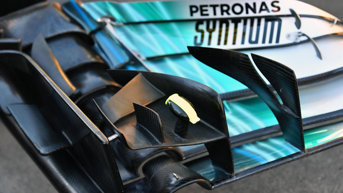 Mercedes-Benz F1 W08 Hybrid front wing detail at Formula One World Championship, Rd1, Australian Grand Prix, Preparations, Albert Park, Melbourne, Australia, Thursday 23 March 2017. © Sutton Motorsport Images