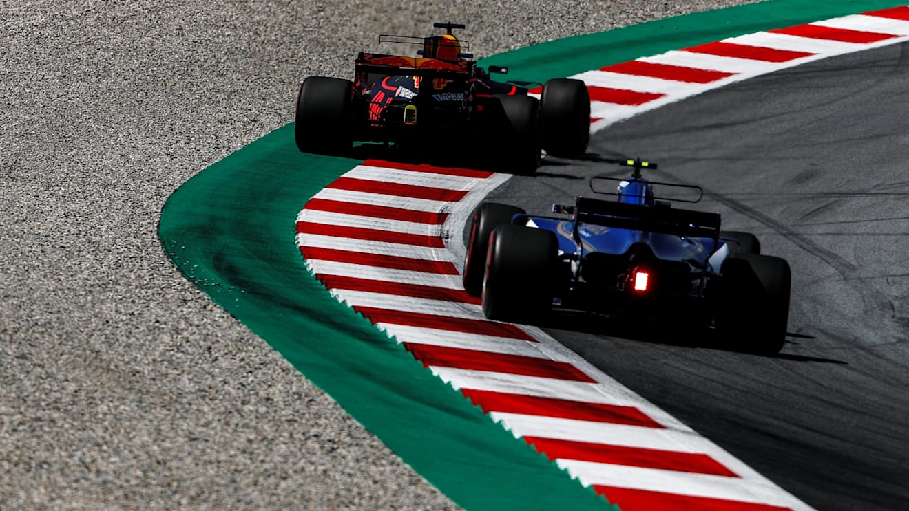 Pascal Wehrlein (GER) Sauber C36 and Daniel Ricciardo (AUS) Red Bull Racing RB13 at Formula One World Championship, Rd9, Austrian Grand Prix, Practice, Spielberg, Austria, Friday 7 July 2017. © Sutton Images