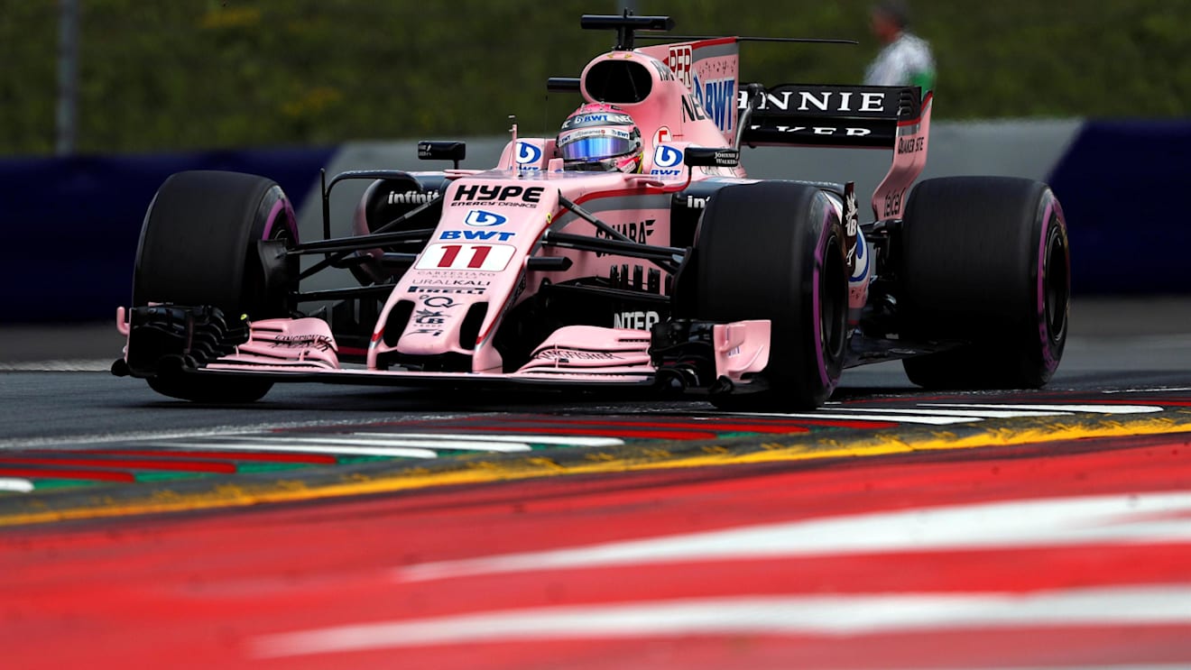 Sergio Perez (MEX) Force India VJM10 at Formula One World Championship, Rd9, Austrian Grand Prix, Qualifying, Spielberg, Austria, Saturday 8 July 2017. © Sutton Images