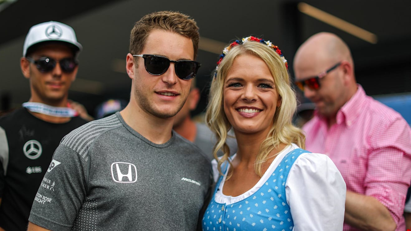 Stoffel Vandoorne (BEL) McLaren with girl at Formula One World Championship, Rd9, Austrian Grand Prix, Qualifying, Spielberg, Austria, Saturday 8 July 2017. © Sutton Images