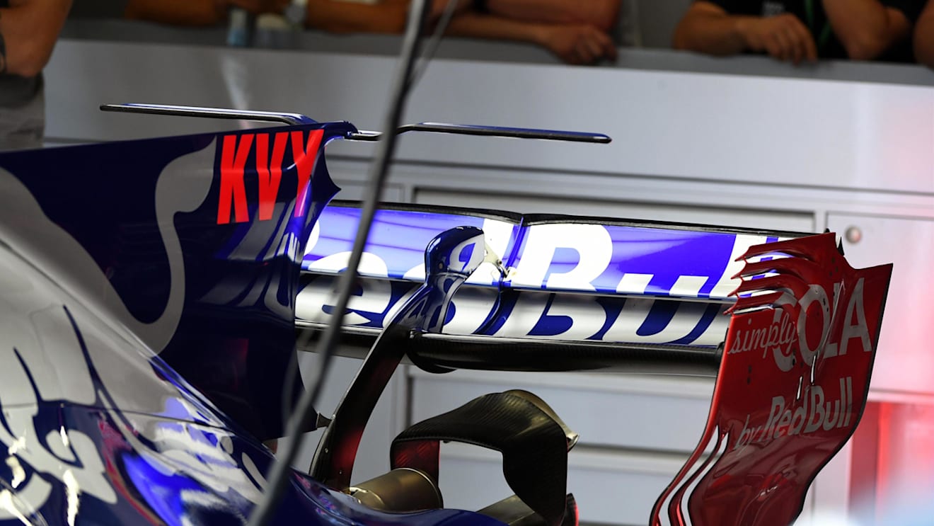 Scuderia Toro Rosso STR12 rear wing at Formula One World Championship, Rd9, Austrian Grand Prix, Qualifying, Spielberg, Austria, Saturday 8 July 2017. © Sutton Images