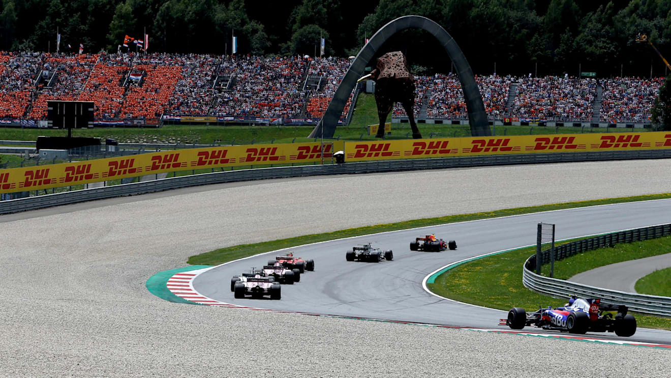 Lap one action at Formula One World Championship, Rd9, Austrian Grand Prix, Race, Spielberg, Austria, Sunday 9 July 2017. © Sutton Images