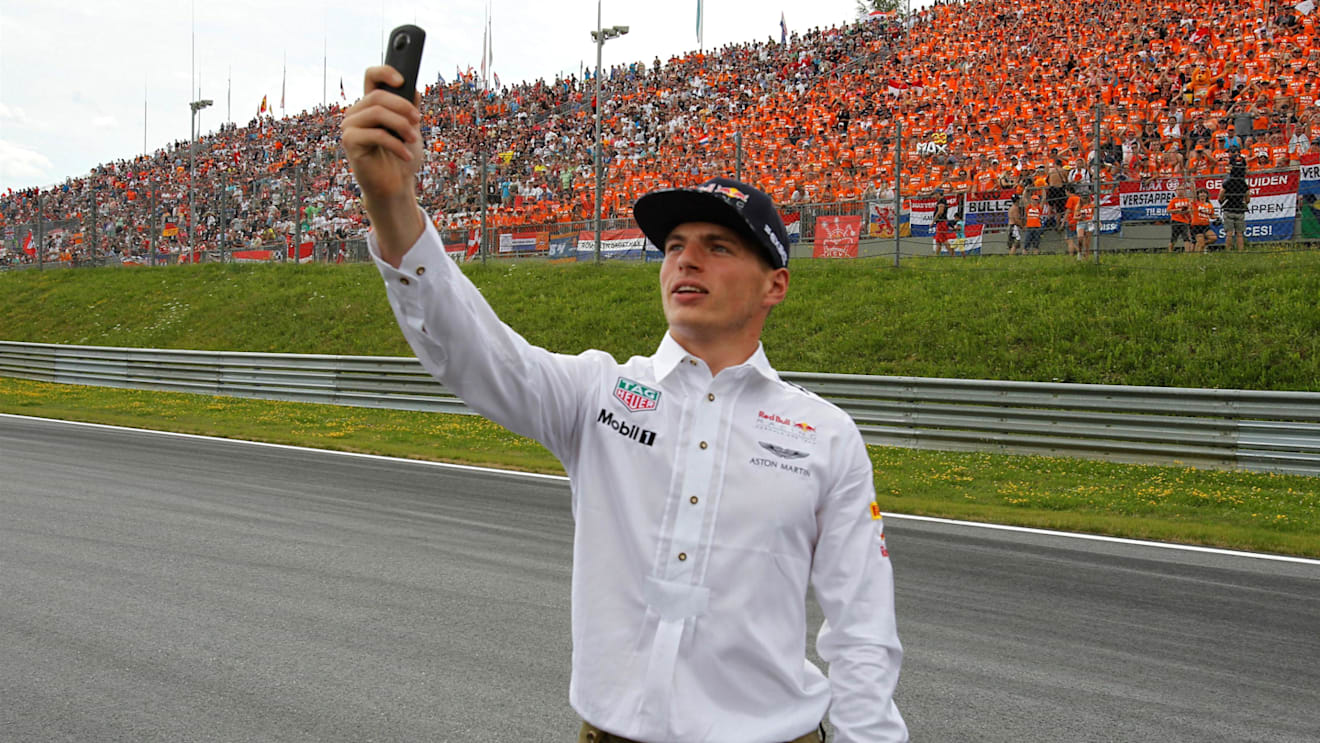 Max Verstappen (NED) Red Bull Racing on the drivers parade at Formula One World Championship, Rd9, Austrian Grand Prix, Race, Spielberg, Austria, Sunday 9 July 2017. © Sutton Images