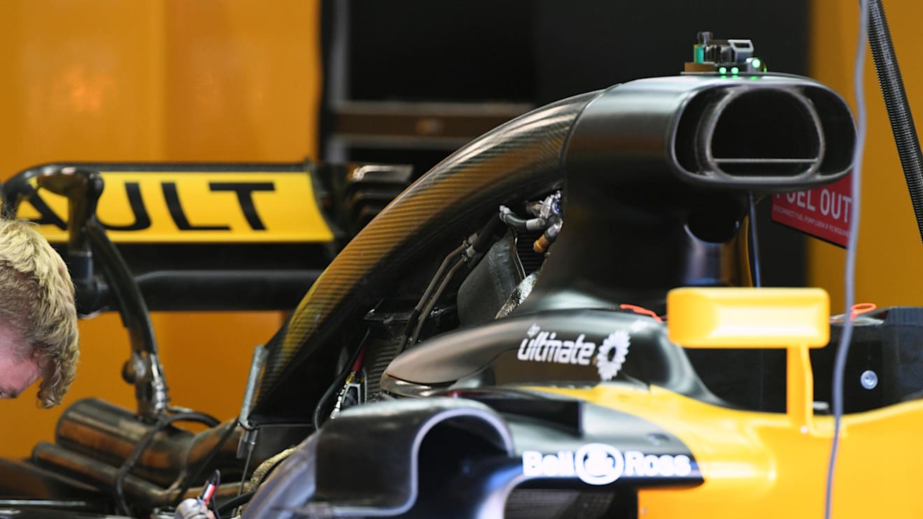 Renault Sport F1 Team RS17 detail at Formula One World Championship, Rd9, Austrian Grand Prix, Preparations, Spielberg, Austria, Thursday 6 July 2017. © Sutton Images