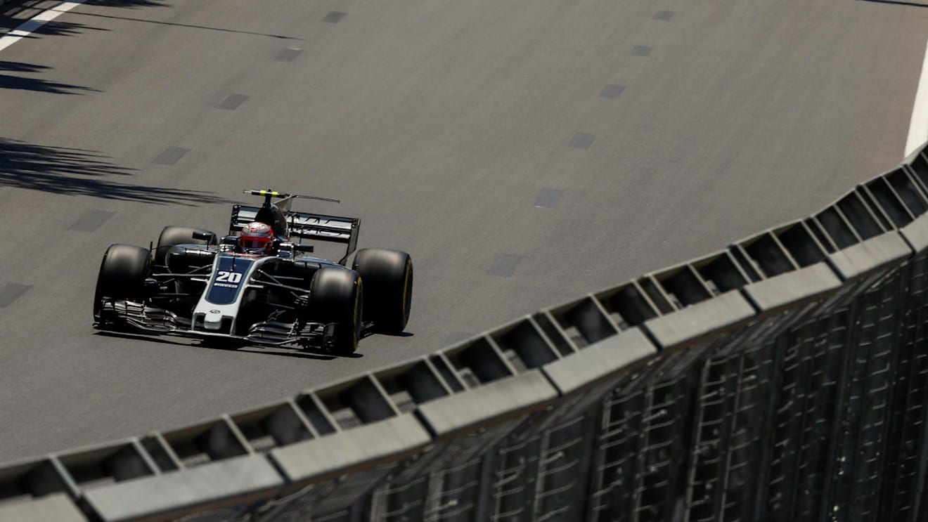 Kevin Magnussen (DEN) Haas VF-17 at Formula One World Championship, Rd8, Azerbaijan Grand Prix, Practice, Baku City Circuit, Baku, Azerbaijan, Friday 23 June 2017. © Sutton Images