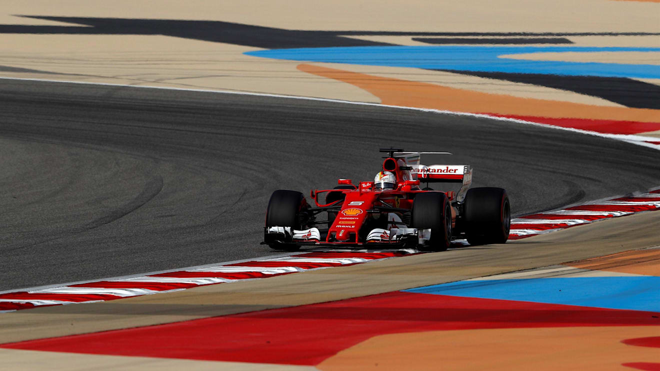 Formula One World Sebastian Vettel (GER) Ferrari SF70-H at Formula One World Championship, Rd3, Bahrain Grand Prix Qualifying, Bahrain International Circuit, Sakhir, Bahrain, Saturday 15 April 2017. © Sutton Motorsport ImagesChampionship