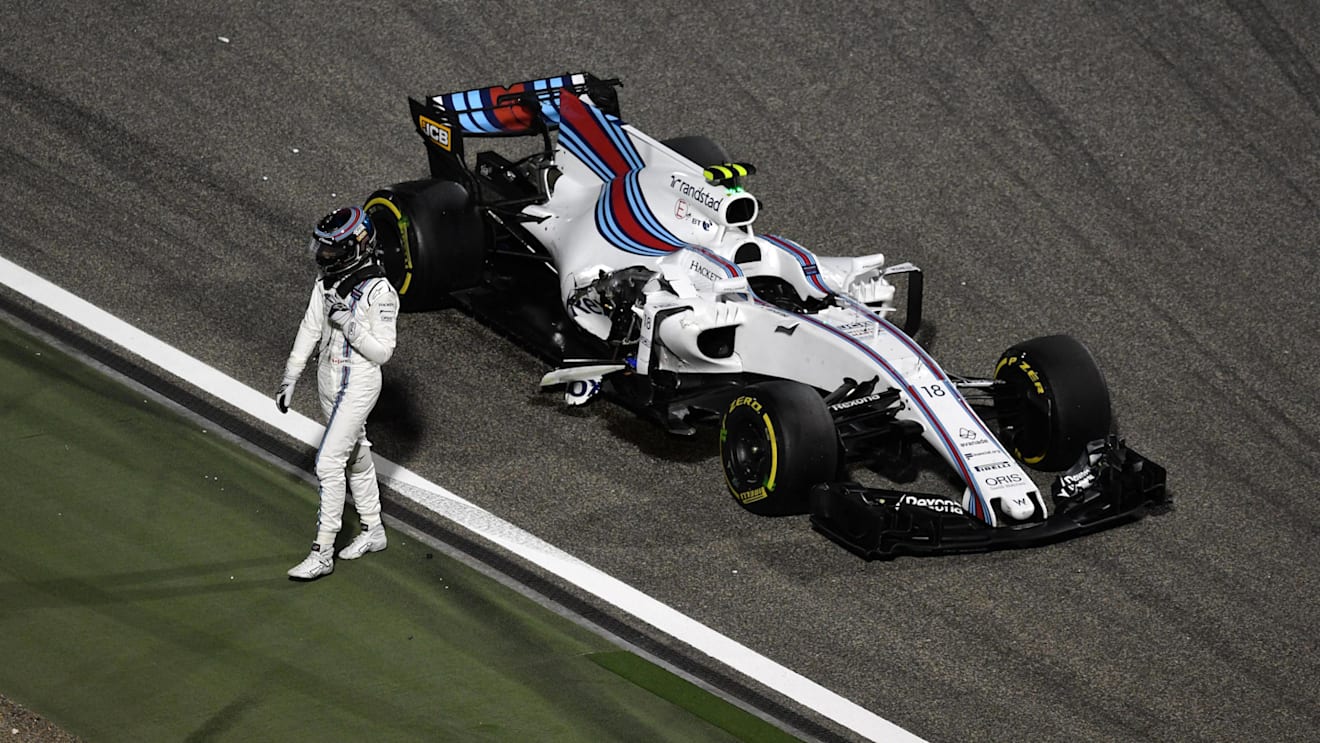 Race retiree Lance Stroll (CDN) Williams FW40 at Formula One World Championship, Rd3, Bahrain Grand Prix Race, Bahrain International Circuit, Sakhir, Bahrain, Sunday 16 April 2017. © Sutton Motorsport Images