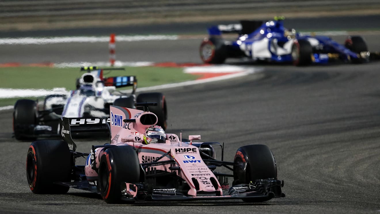 Sergio Perez (MEX) Force India VJM10 at Formula One World Championship, Rd3, Bahrain Grand Prix Race, Bahrain International Circuit, Sakhir, Bahrain, Sunday 16 April 2017. © Sutton Motorsport Images