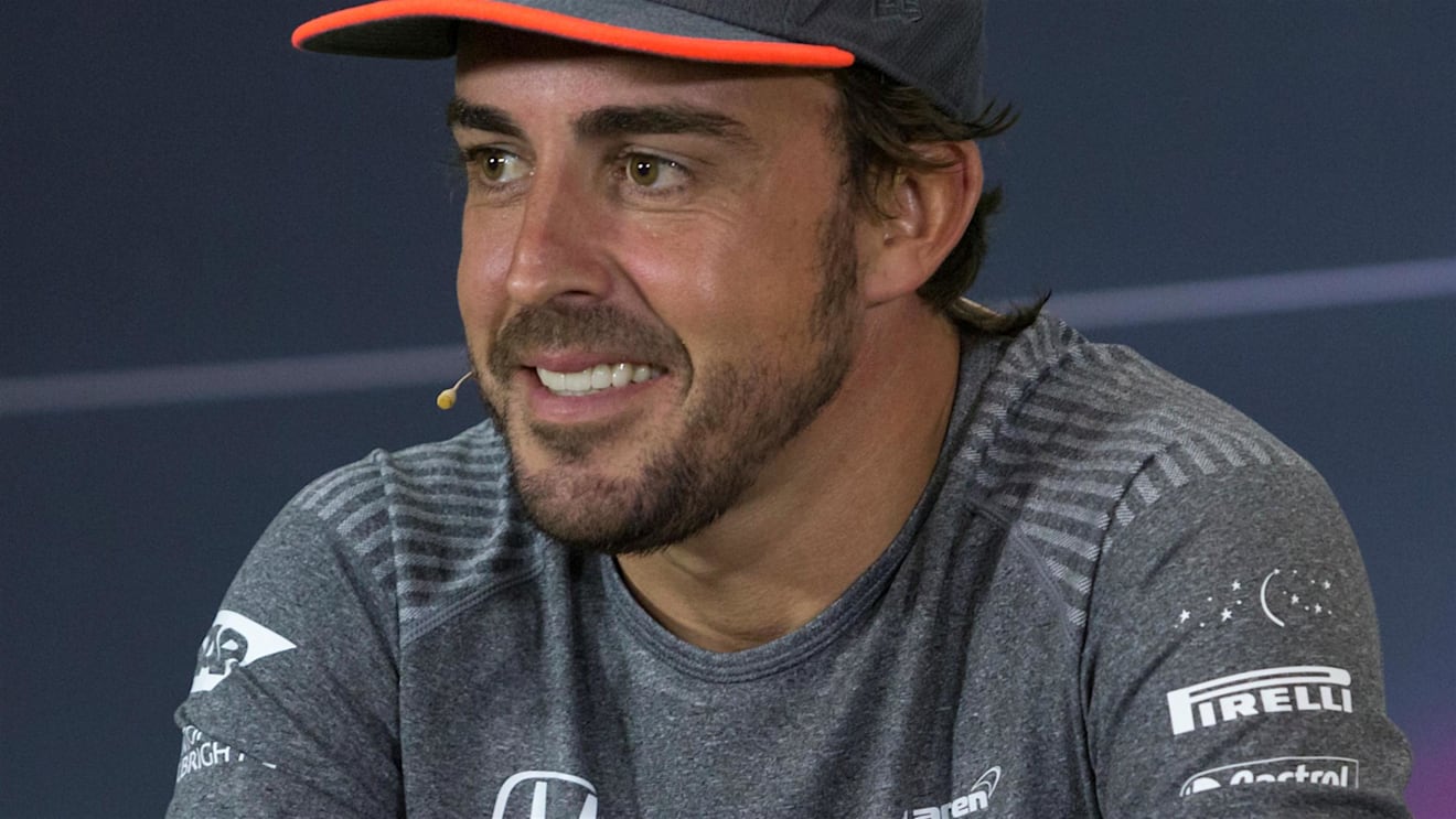 Fernando Alonso (ESP) McLaren in the Press Conference at Formula One World Championship, Rd3, Bahrain Grand Prix Preparations, Bahrain International Circuit, Sakhir, Bahrain, Thursday 13 April 2017. © Sutton Motorsport Images