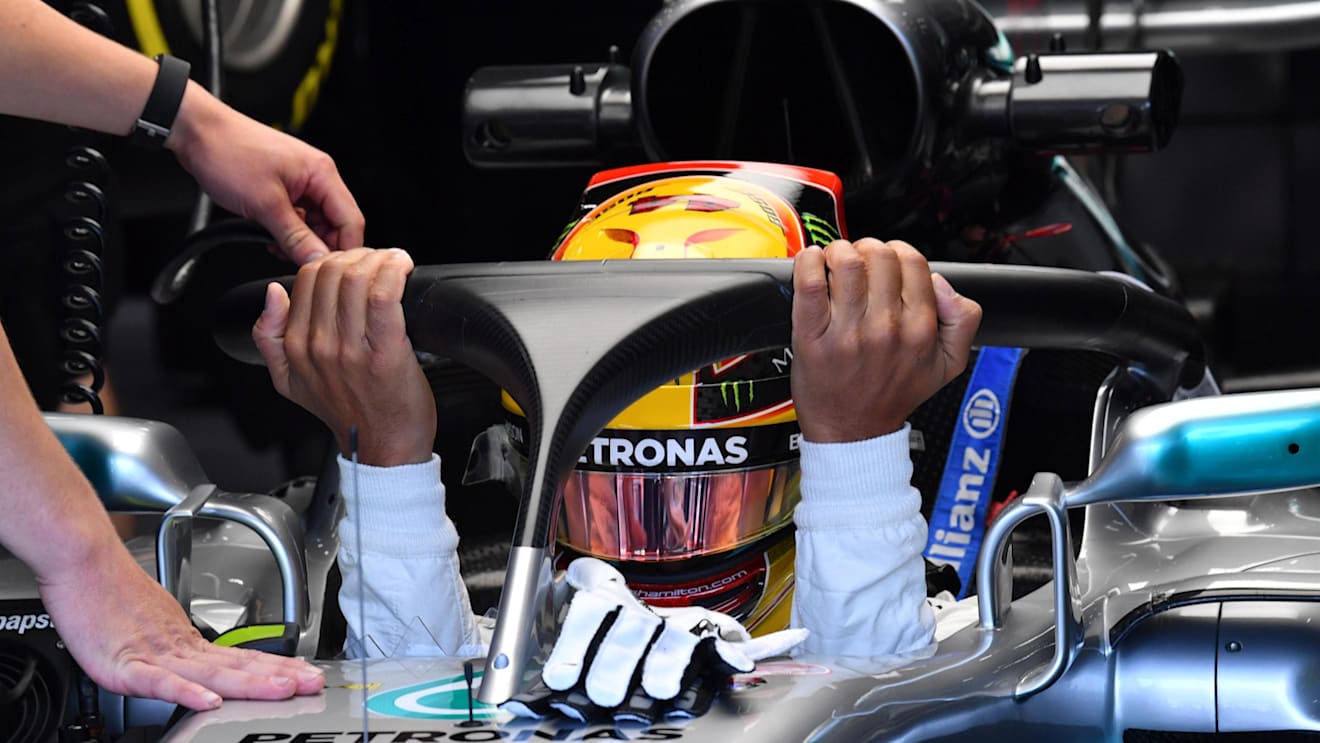 Lewis Hamilton (GBR) Mercedes-Benz F1 W08 Hybrid and halo at Formula One World Championship, Rd12, Belgian Grand Prix, Practice, Spa Francorchamps, Belgium, Friday 25 August 2017. © Sutton Images