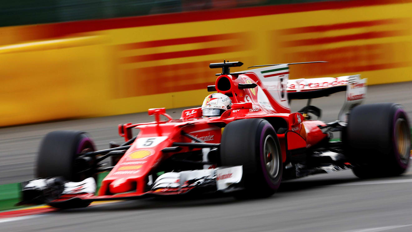 Sebastian Vettel (GER) Ferrari SF70-H at Formula One World Championship, Rd12, Belgian Grand Prix, Practice, Spa Francorchamps, Belgium, Friday 25 August 2017. © Sutton Images